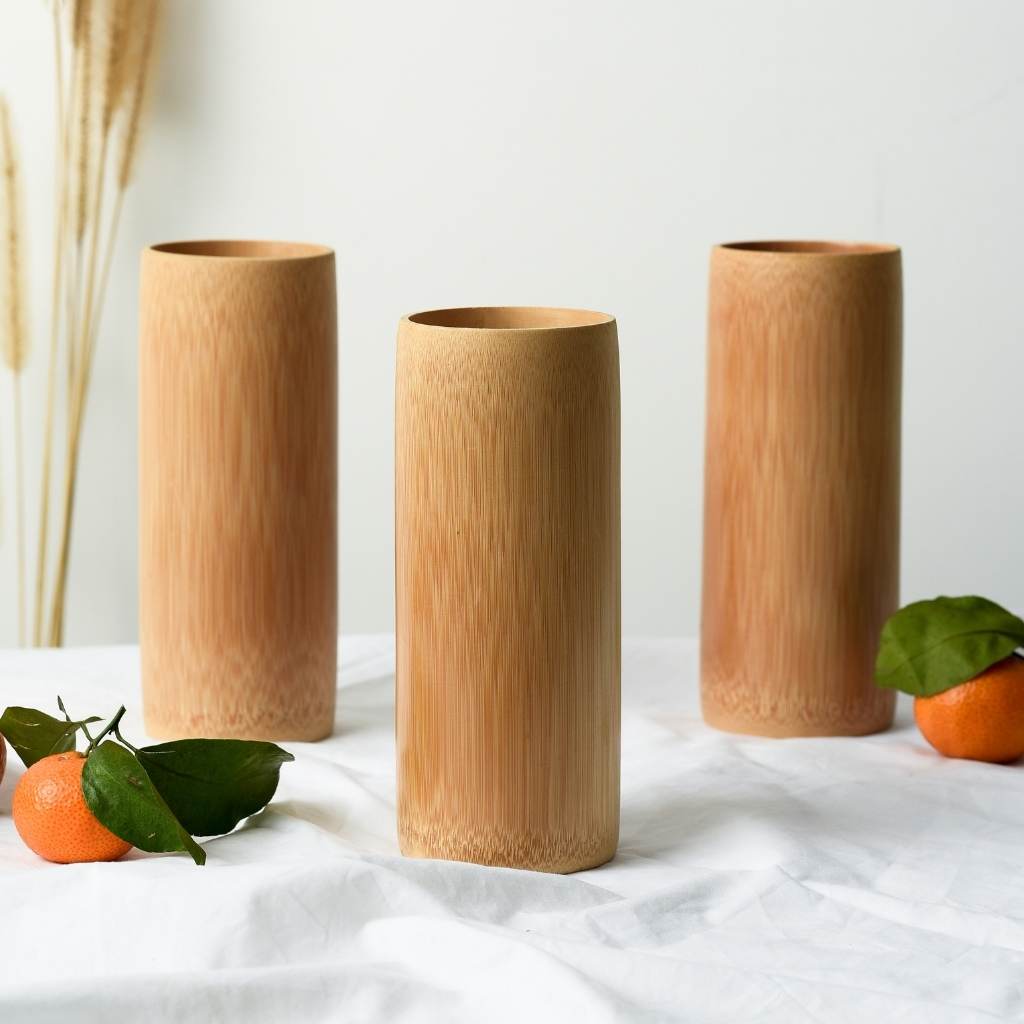 Bamboo Cup - Eco-Friendly Wooden Bamboo Cups (17oz / 500ml)