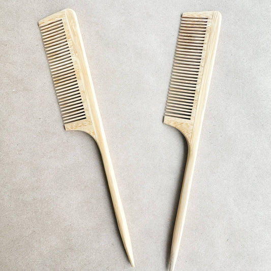 Natural Bamboo Hair Styling Comb - Plastic free