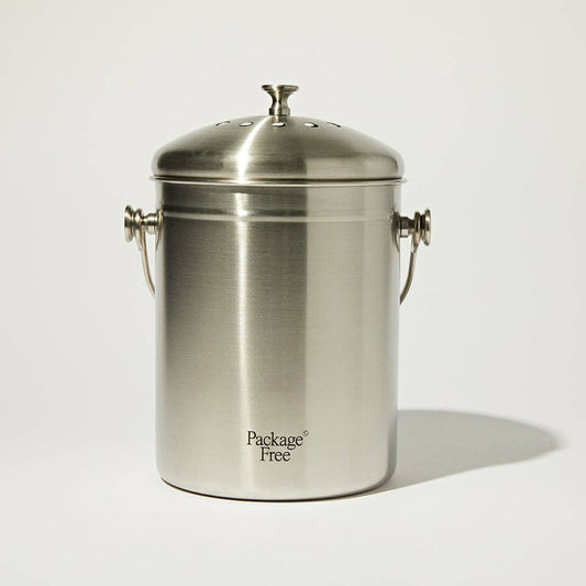 Metal Compost Container | Stainless Steel | Bin + 1 Filter