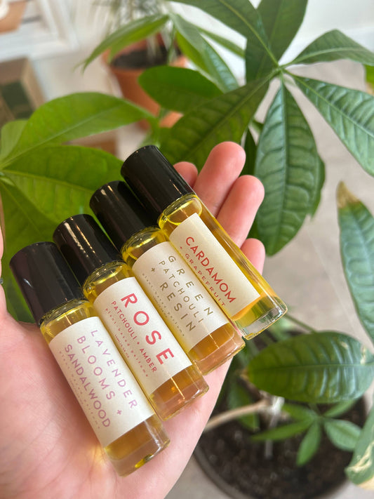 Perfume Roller: Rose Patchouli + Amber / 10mL Roller