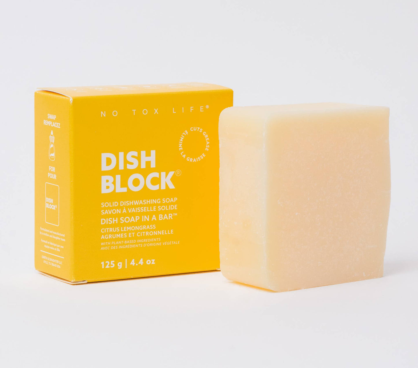 DISH BLOCK® Solid Dish Soap Bar | Citrus Lemongrass