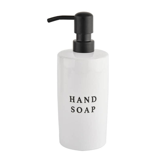 White Stoneware Hand Soap Dispenser | 15oz