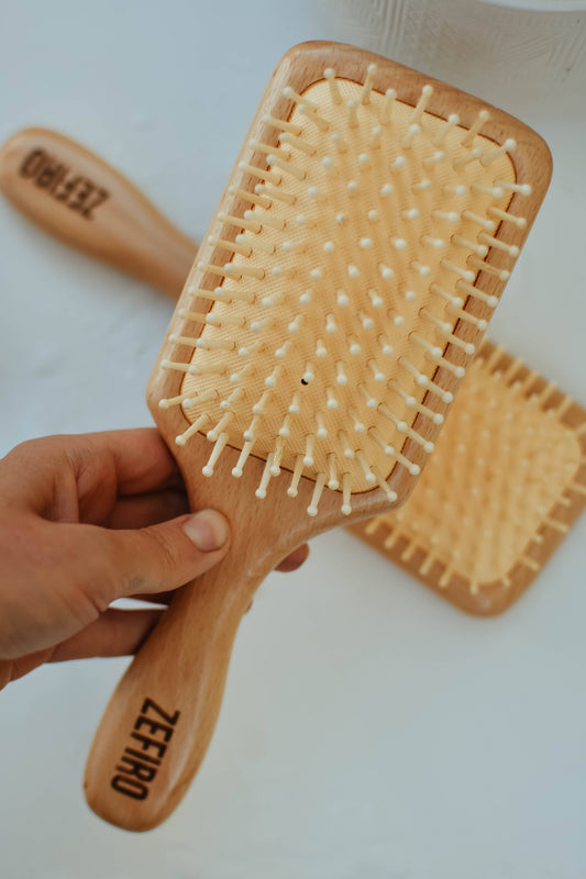 Bamboo Ball Tip Pin Hairbrush