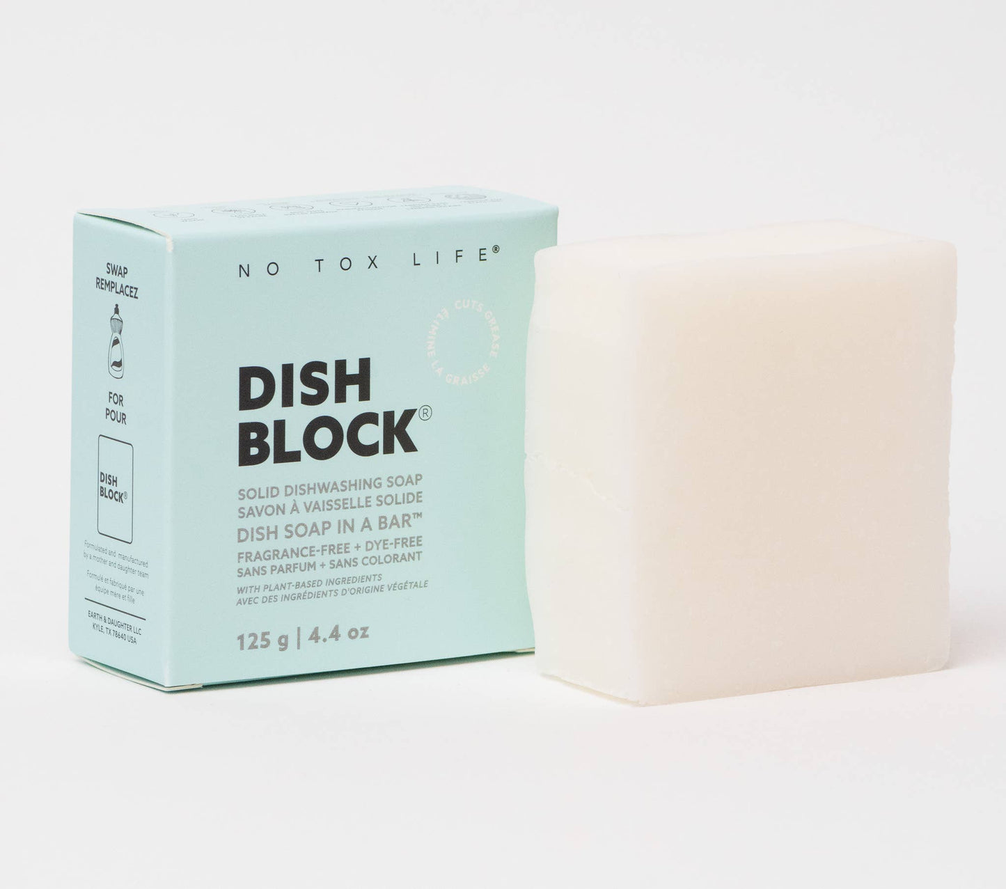 DISH BLOCK® Solid Dish Soap | 4.4 oz | 125 g bar