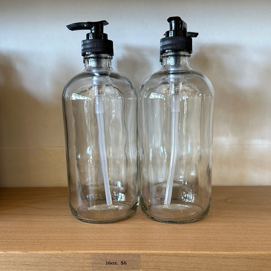 Bottle with Pump | Clear | 16 oz