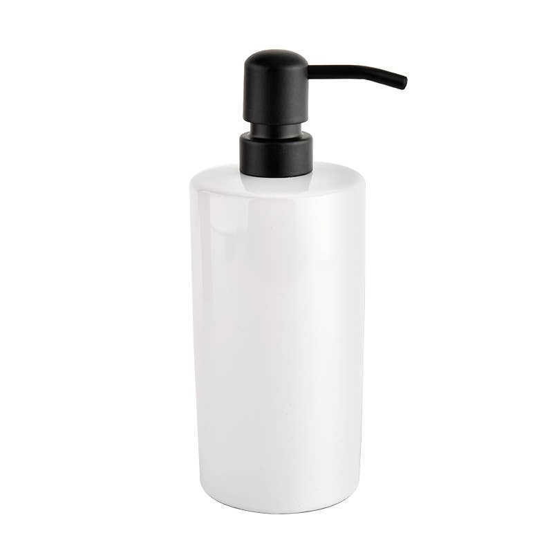 White Stoneware Dish Soap Dispenser | 15oz