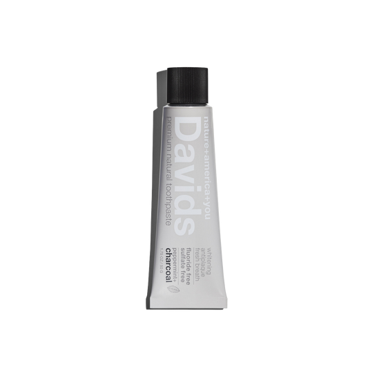 Davids Travel Size Premium Toothpaste | Charcoal + Peppermint