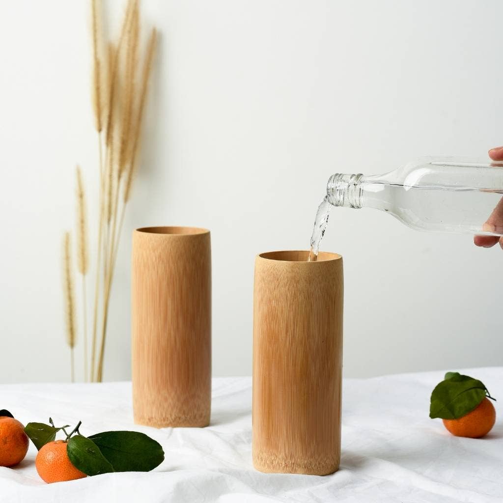 Bamboo Cup - Eco-Friendly Wooden Bamboo Cups (17oz / 500ml)