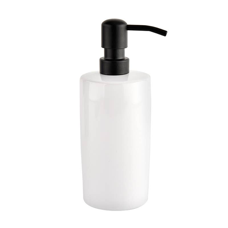 White Stoneware Hand Soap Dispenser | 15oz