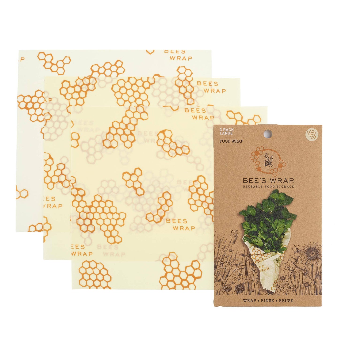 Food Wraps | Honeycomb | Large 3 Pack