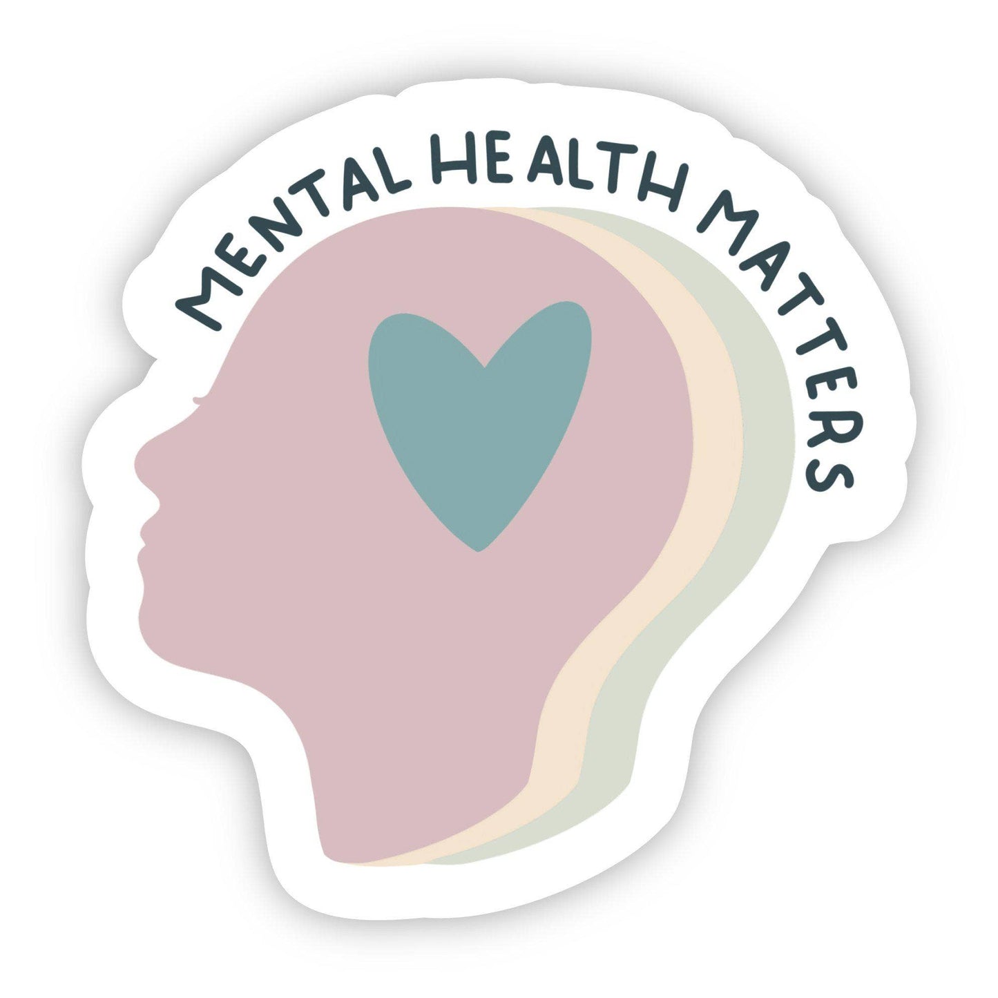 Mental Health Matters Head & Heart Sticker